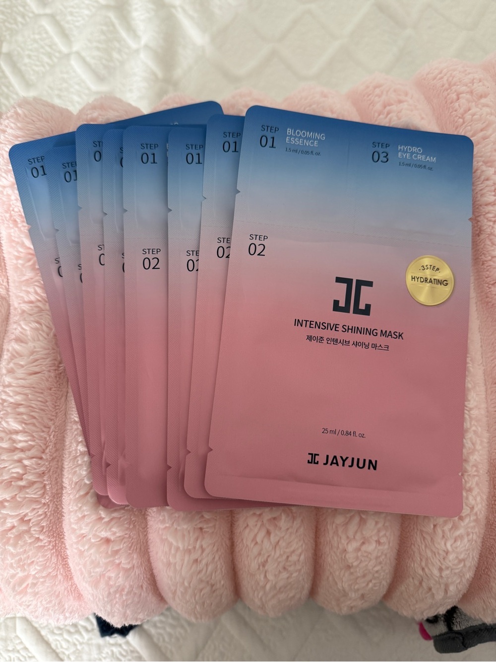 Jayjun Intensive Shining Mask - Pink Hydrating Sheet Mask 8 Pack